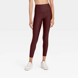 Women's Effortless Support High-Rise Pocketed 7/8 Leggings - All In Motion™ Maroon M