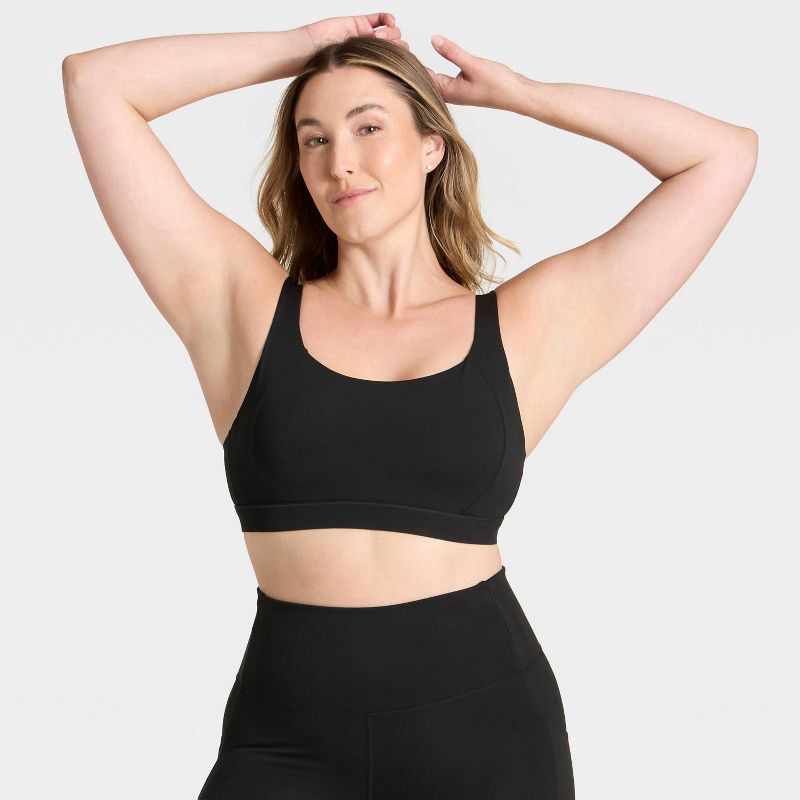 slide 4 of 5, Women's High Support Sports Bra - All In Motion™ Black M, 1 ct