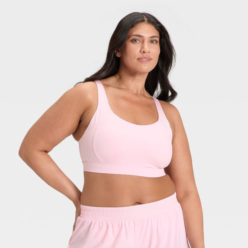 slide 4 of 5, Women's High Support Sports Bra - All In Motion™ Light Pink M, 1 ct