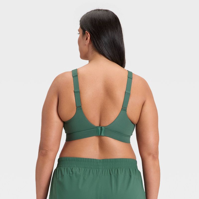 slide 2 of 5, Women's High Support Sports Bra - All In Motion™ Dark Green L, 1 ct