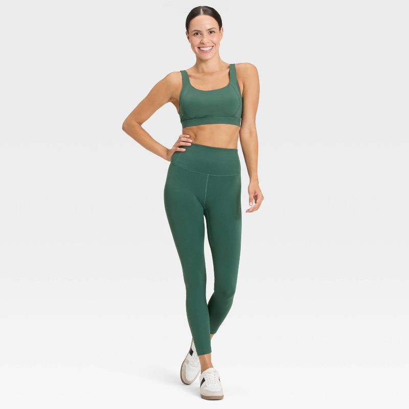 slide 3 of 5, Women's High Support Sports Bra - All In Motion™ Dark Green XXL, 1 ct