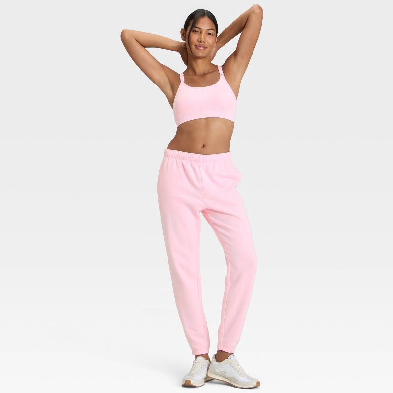 slide 3 of 8, Women's Seamless Medium Support Cami Sports Bra - All In Motion™ Pink XS, 1 ct