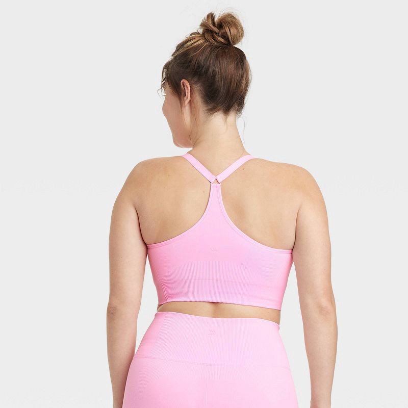 slide 4 of 8, Women's Seamless Medium Support Cami Sports Bra - All In Motion™ Pink XXL, 1 ct