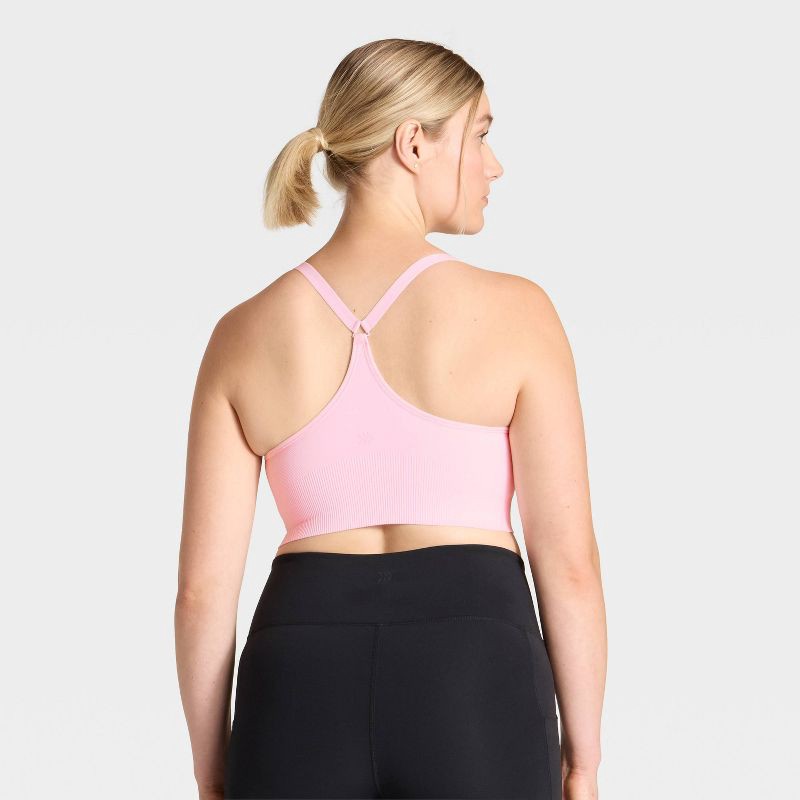 slide 7 of 8, Women's Seamless Medium Support Cami Sports Bra - All In Motion™ Pink XXL, 1 ct