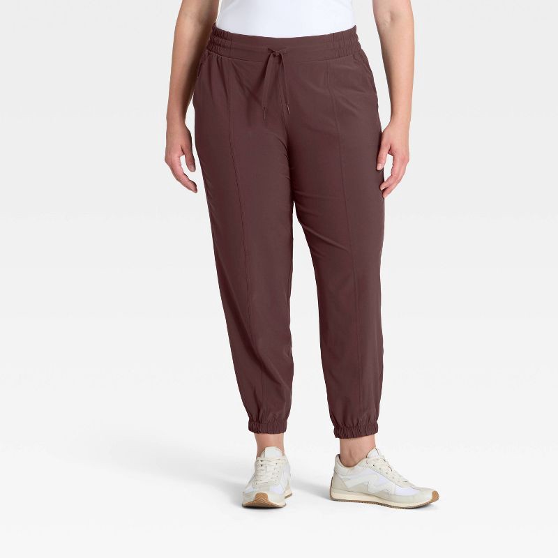 slide 4 of 7, Women's Active Light Mid-Rise Joggers - All In Motion™ Brown M, 1 ct