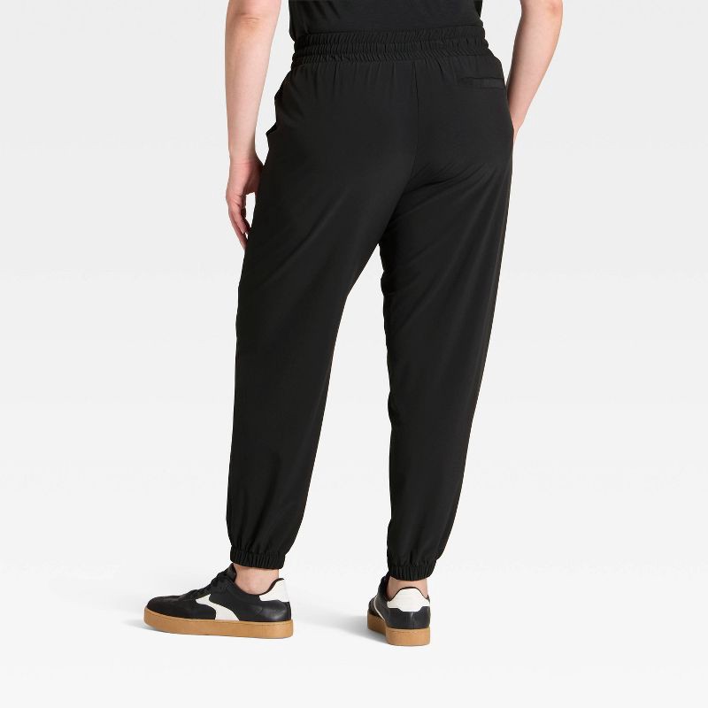 slide 5 of 5, Women's Active Light Mid-Rise Joggers - All In Motion™ Black S, 1 ct