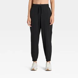 Women's Active Light Mid-Rise Joggers - All In Motion™ Black XL