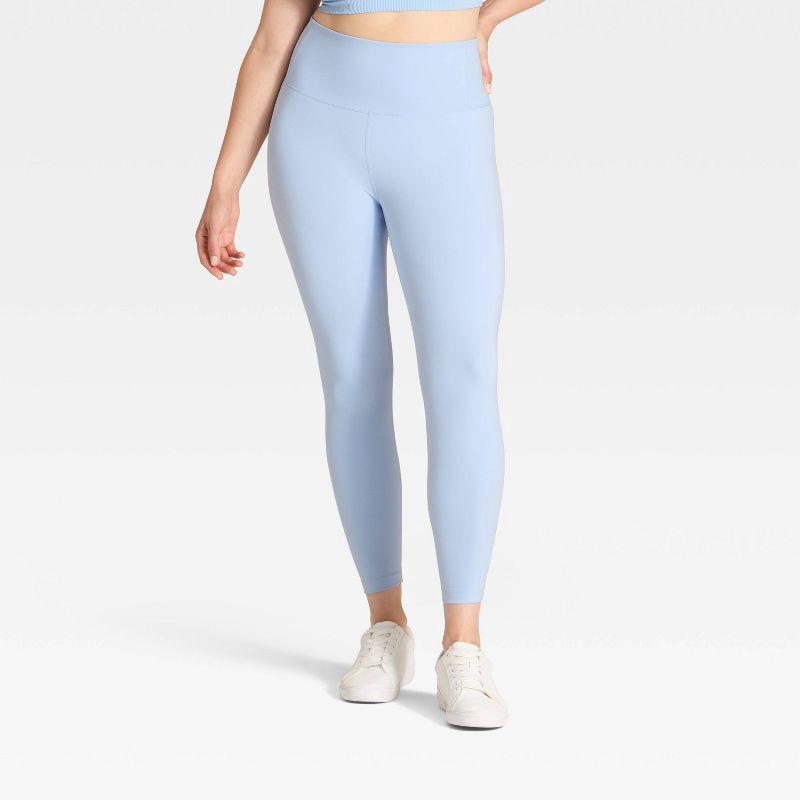 slide 4 of 5, Women's Dynamic Flex High-Rise 7/8 Leggings - All In Motion™ Light Blue L, 1 ct