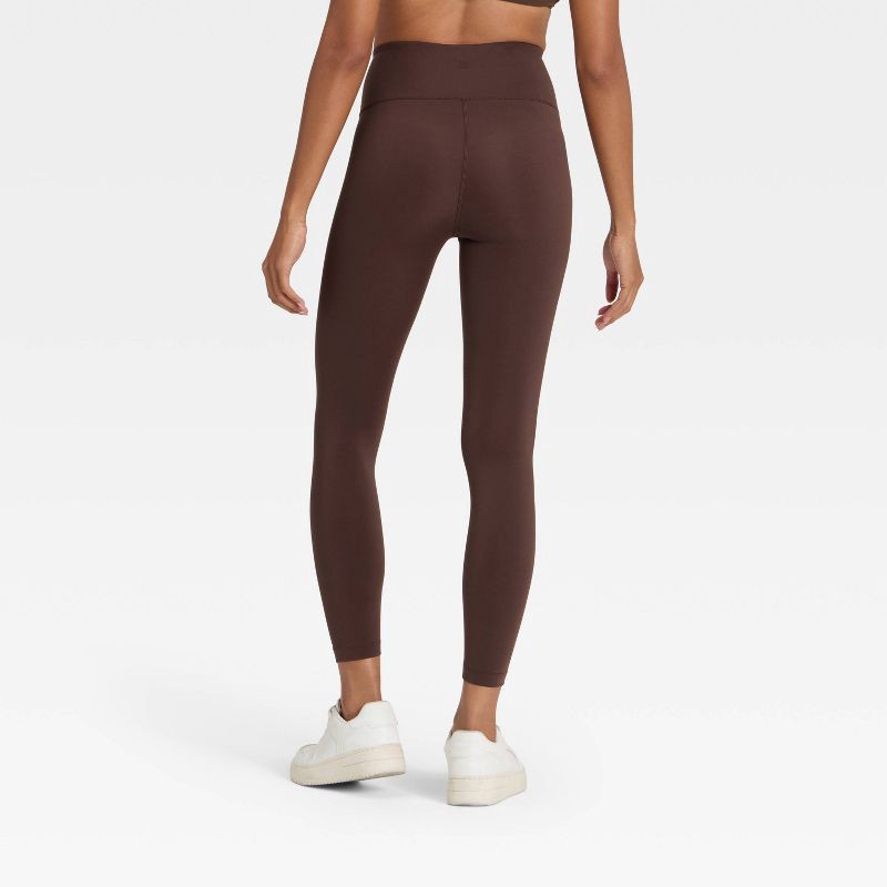 slide 2 of 5, Women's Dynamic Flex High-Rise 7/8 Leggings - All In Motion™ Brown M, 1 ct