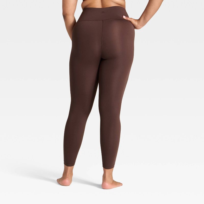 slide 5 of 5, Women's Dynamic Flex High-Rise 7/8 Leggings - All In Motion™ Brown M, 1 ct