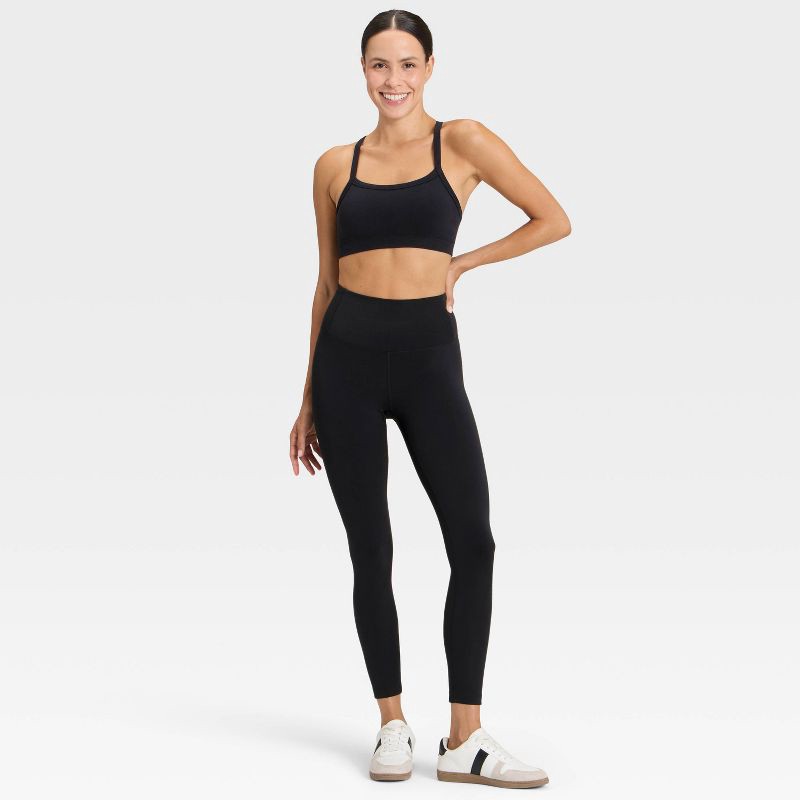 slide 3 of 5, Women's Dynamic Flex High-Rise 7/8 Leggings - All In Motion™ Black L, 1 ct