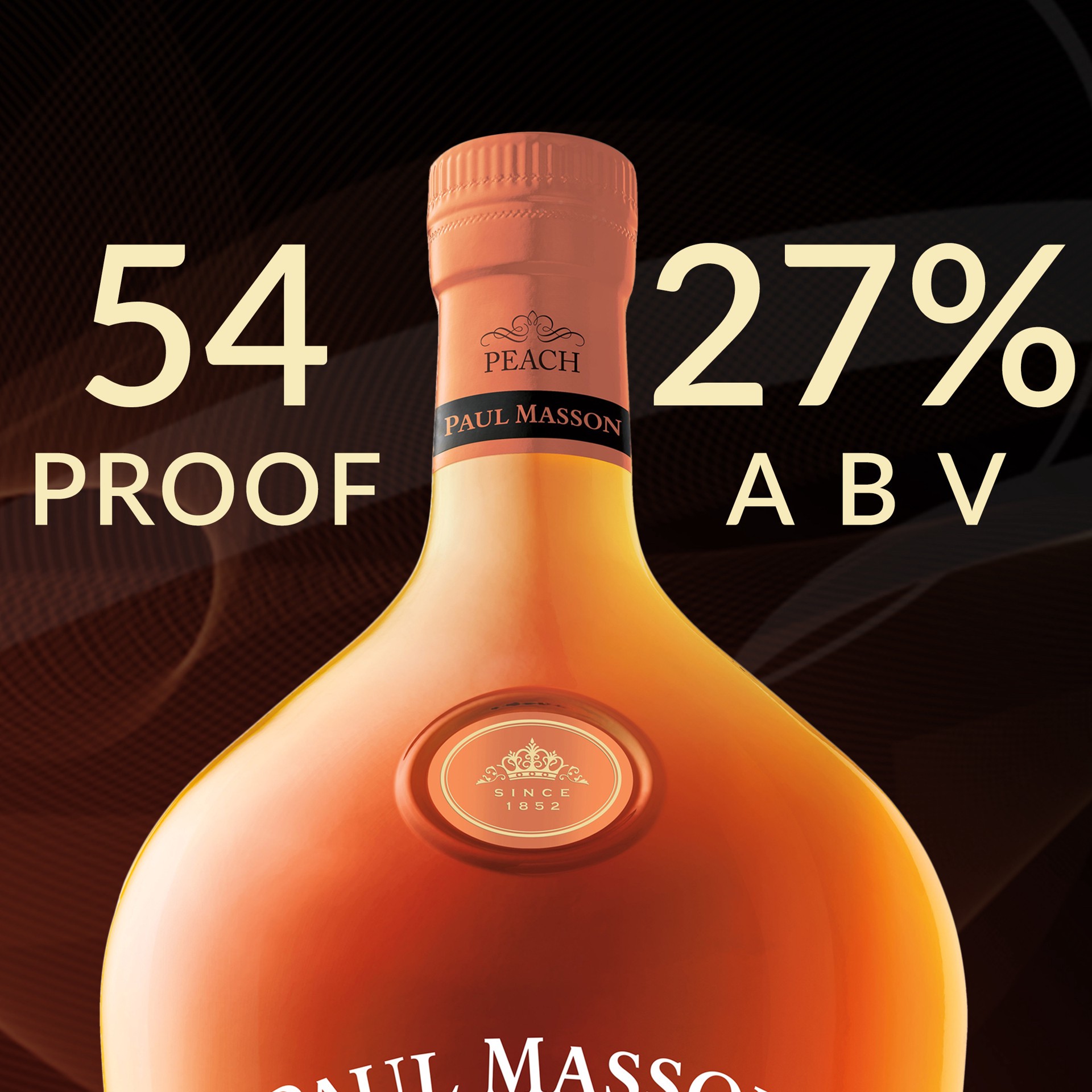 slide 2 of 3, Paul Masson Peach Brandy, 750ml Bottle, 54 Proof, 750 ml