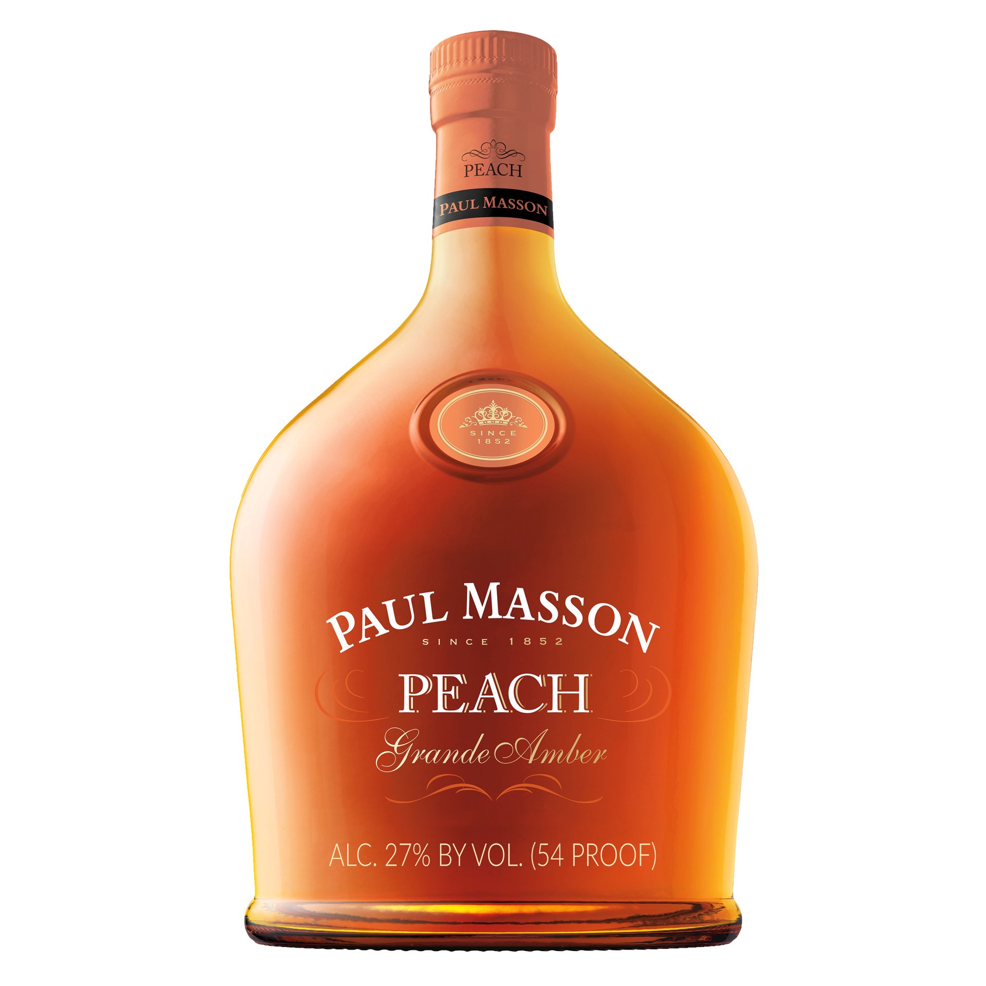 slide 1 of 3, Paul Masson Peach Brandy, 750ml Bottle, 54 Proof, 750 ml