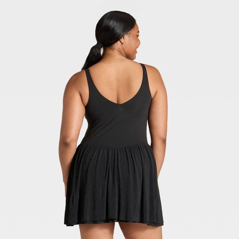 slide 6 of 6, Women's Knit Plisse Active Dress - All In Motion™ Black XS, 1 ct
