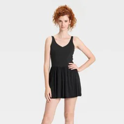 Women's Knit Plisse Active Dress - All In Motion™ Black S