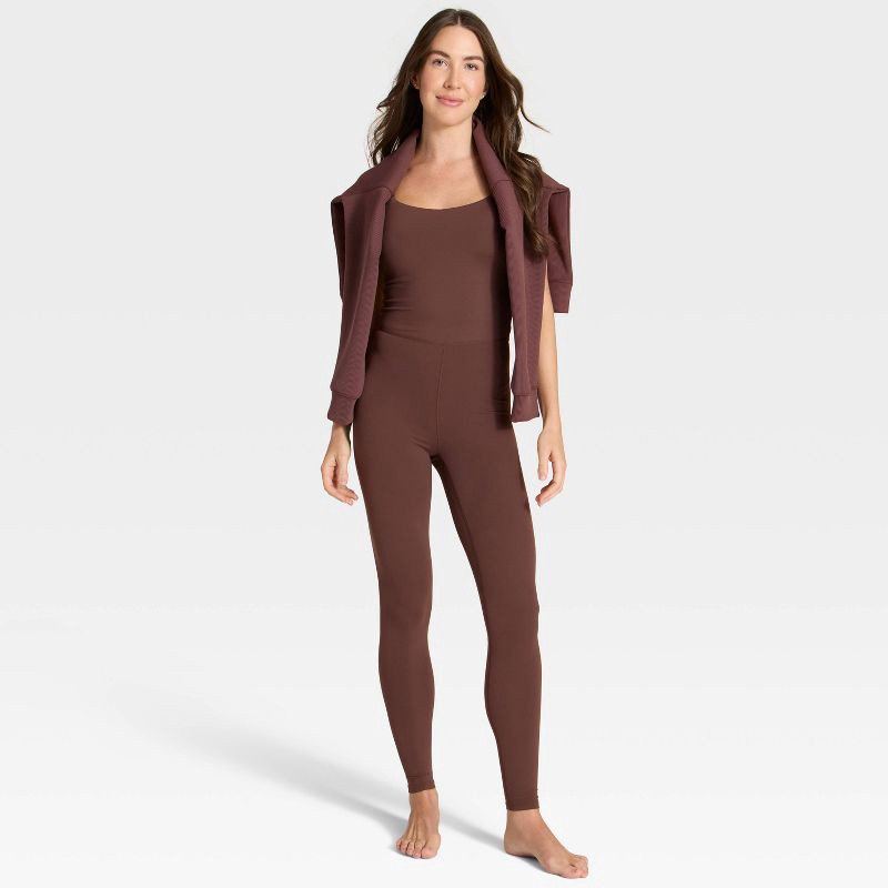 slide 3 of 5, Women's Everyday Soft Active Bodysuit - All In Motion™ Brown S, 1 ct