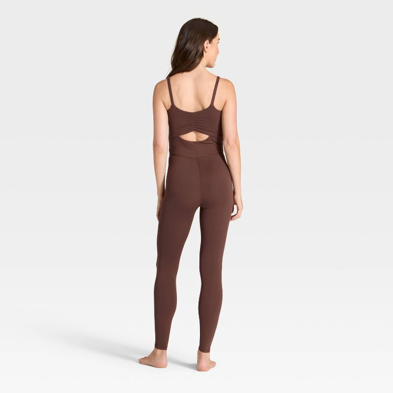 slide 2 of 5, Women's Everyday Soft Active Bodysuit - All In Motion™ Brown L, 1 ct