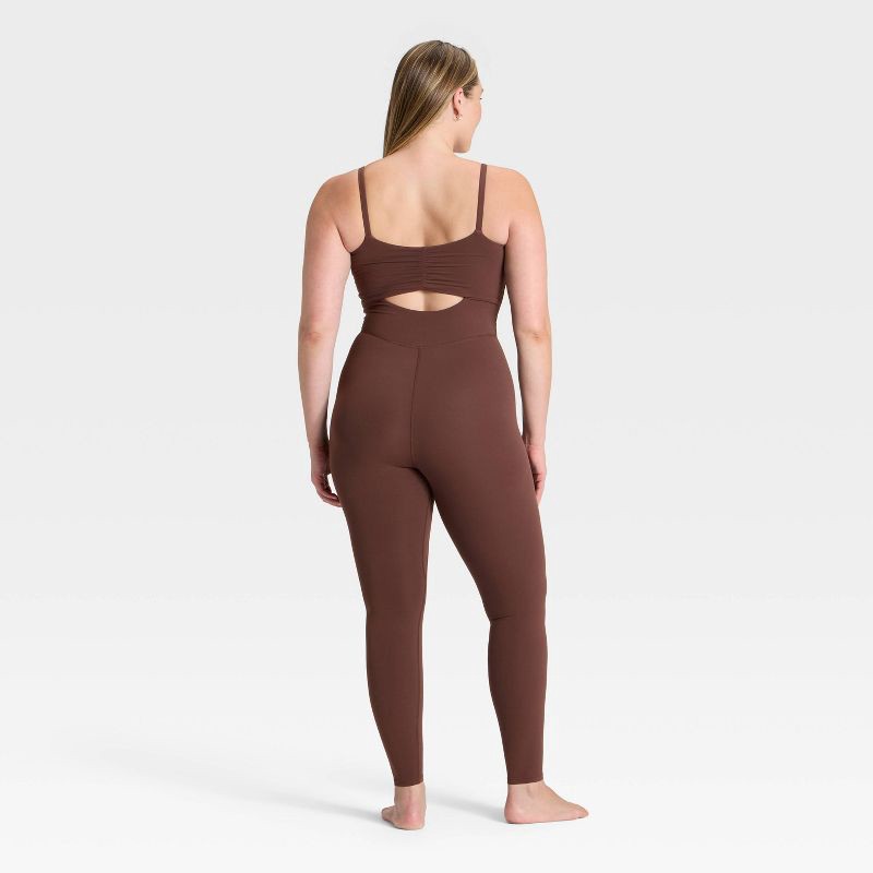 slide 5 of 5, Women's Everyday Soft Active Bodysuit - All In Motion™ Brown L, 1 ct