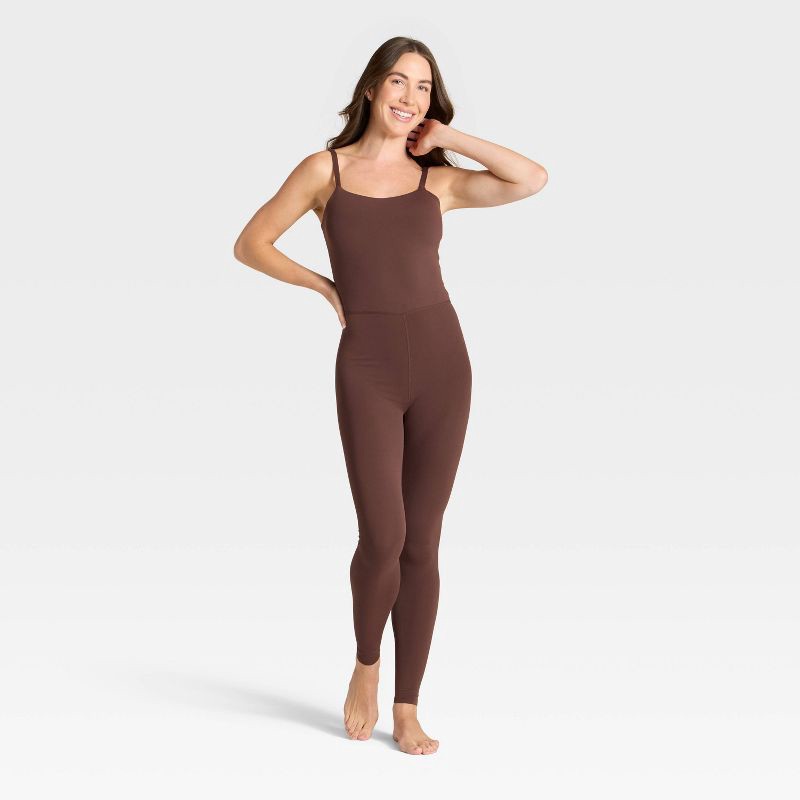 slide 1 of 5, Women's Everyday Soft Active Bodysuit - All In Motion™ Brown L, 1 ct