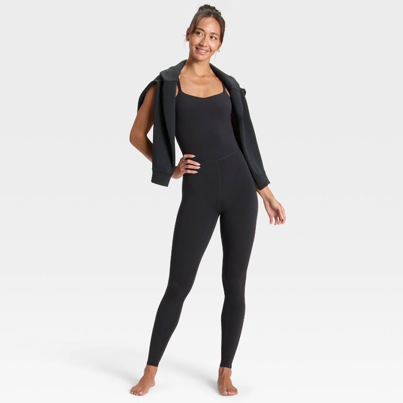 slide 3 of 5, Women's Everyday Soft Active Bodysuit - All In Motion™ Black M, 1 ct