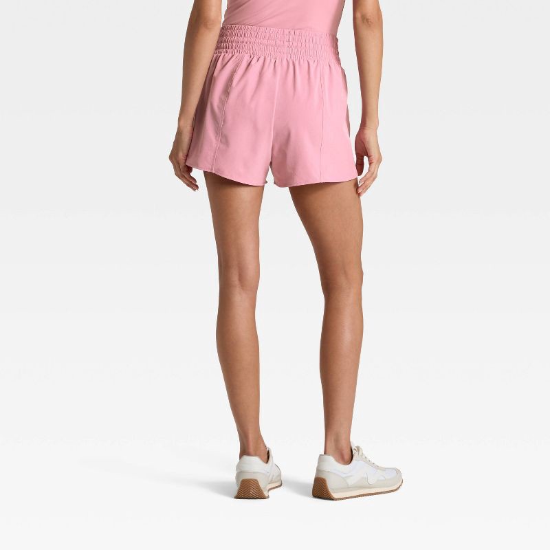 slide 3 of 5, Women's Active Light Woven High-Rise Shorts 3" - All In Motion™ Mauve XXL, 1 ct