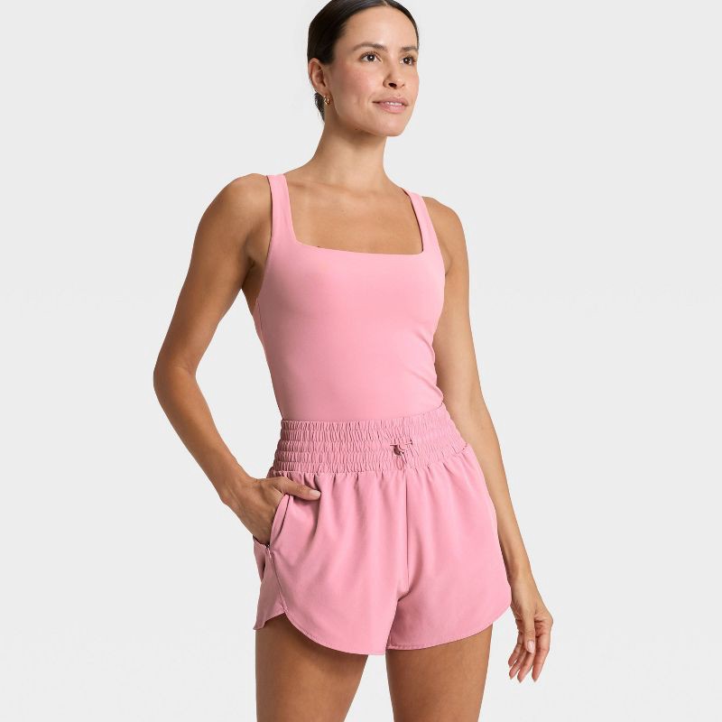 slide 5 of 5, Women's Active Light Woven High-Rise Shorts 3" - All In Motion™ Mauve XXL, 1 ct