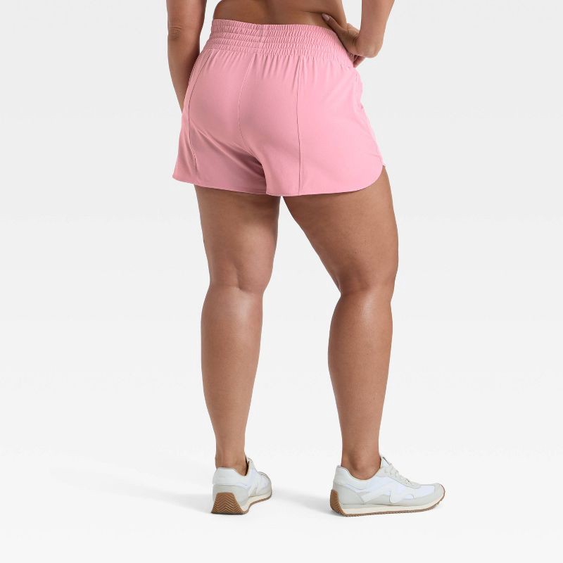 slide 4 of 5, Women's Active Light Woven High-Rise Shorts 3" - All In Motion™ Mauve XXL, 1 ct