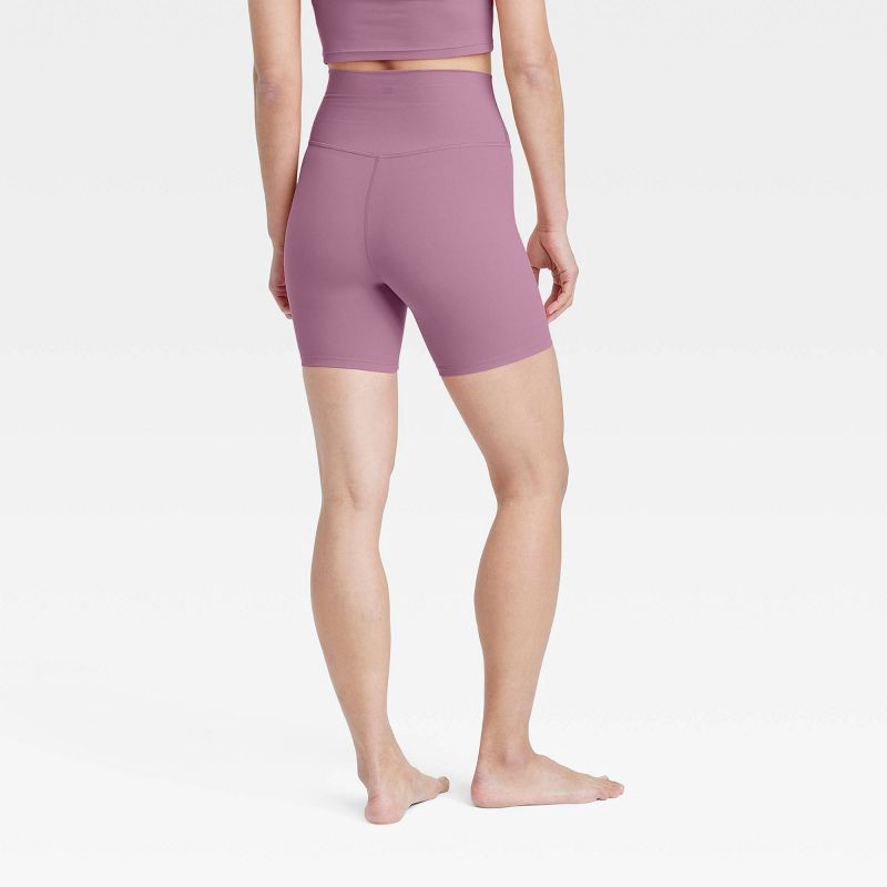 slide 2 of 4, Women's Everyday Soft Ultra High-Rise Bike Shorts 6" - All In Motion™ Mauve XL, 1 ct