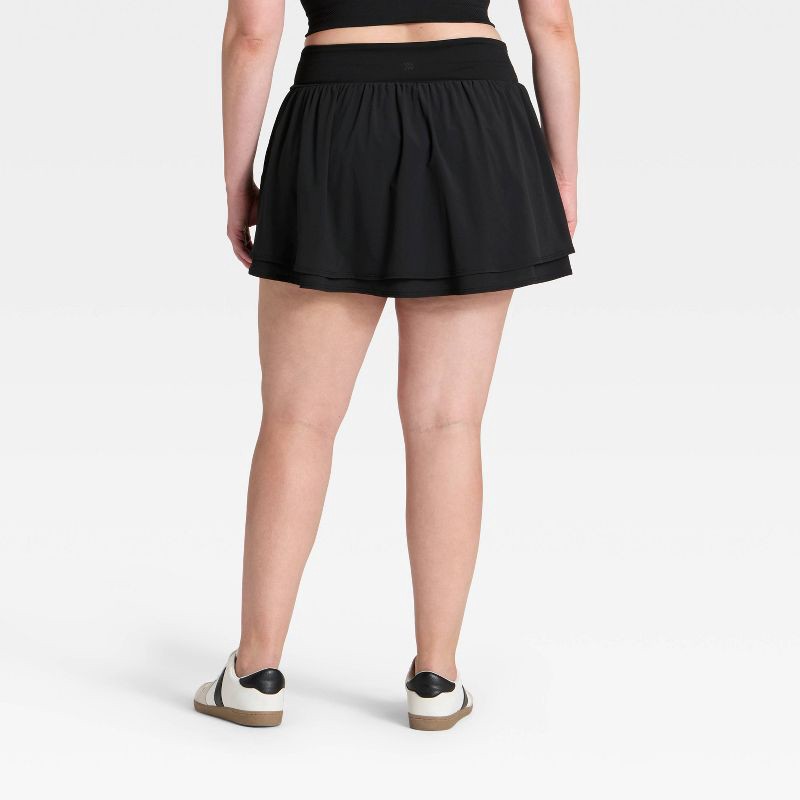 slide 6 of 6, Women's Woven Shirred Skort - All In Motion™ Black S, 1 ct