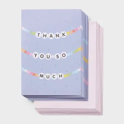 10ct Bead Bracelet Thank You Notes Card Set with Envelopes - Spritz™