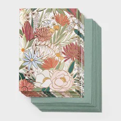 10ct Floral Note Cards with Envelopes - Spritz™