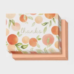 10ct Thank You Note Cards with Envelopes - Spritz™