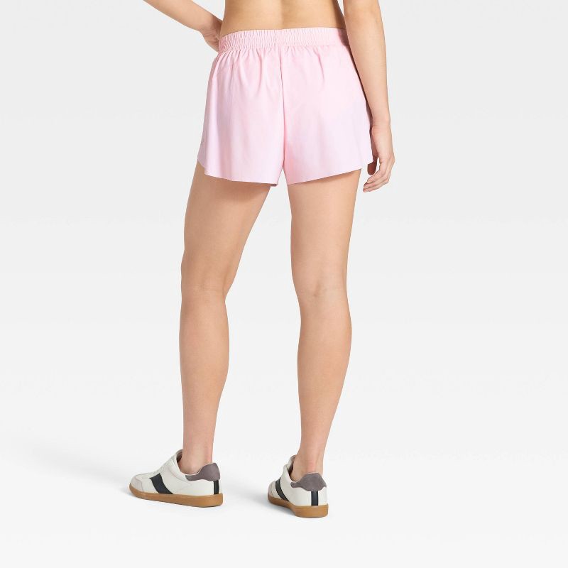 slide 2 of 6, Women's Active Light Woven Mid-Rise Run Shorts 3" - All In Motion™ Light Pink M, 1 ct