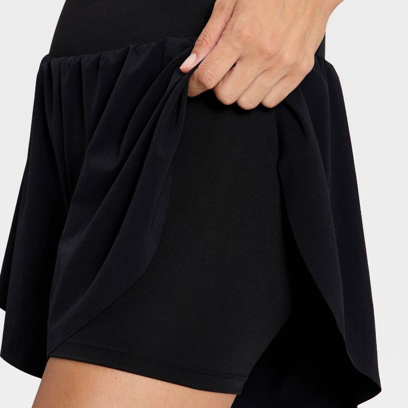 slide 4 of 6, Women's Active Light High-Rise Flutter Run Shorts 3" - All In Motion™ Black XXL, 1 ct