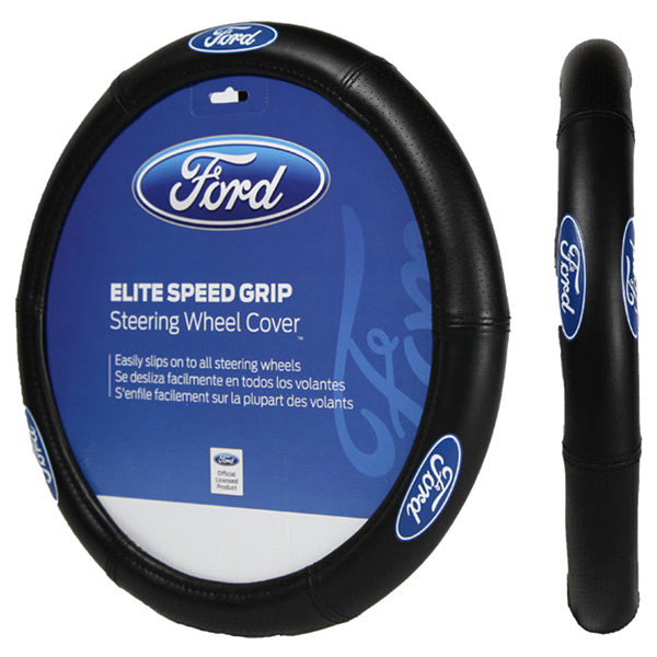 slide 1 of 1, Plasticolor Ford Elite Speed Grip Steering Wheel Cover, 1 ct