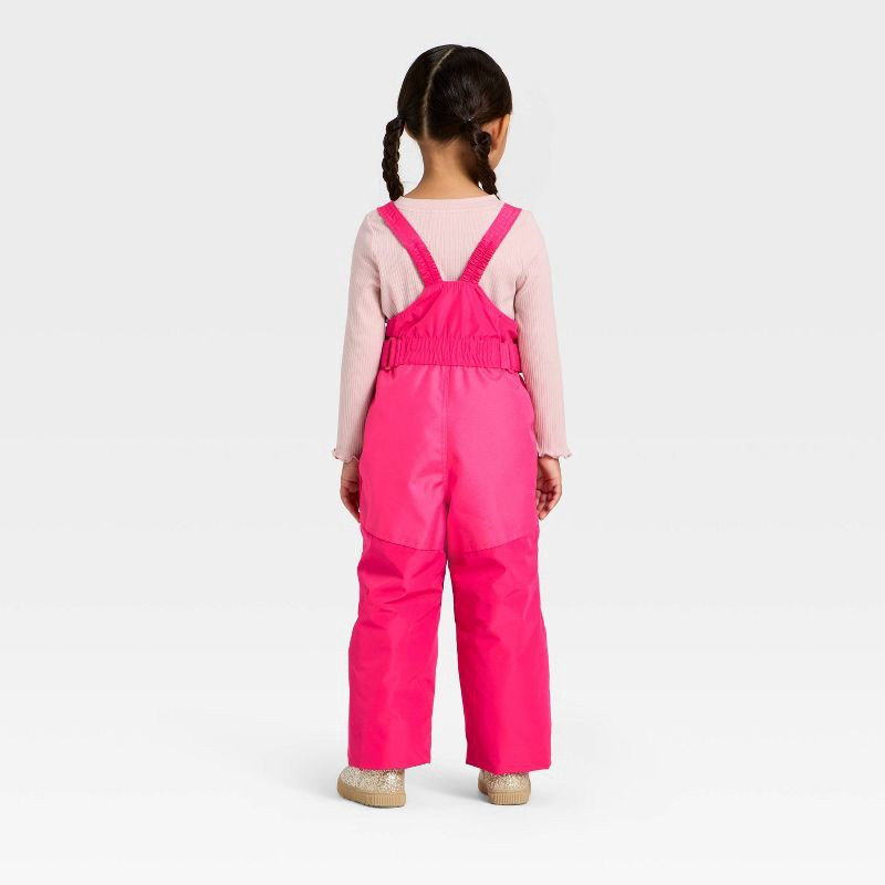 slide 2 of 3, Toddler Girls' Solid Snow Bib - Cat & Jack™ Pink 4T, 1 ct