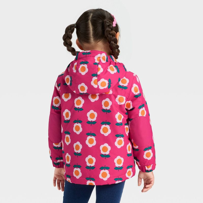 slide 2 of 4, Toddler Girls' Floral 3-in-1 Snowplay Jacket - Cat & Jack™ Pink 2T, 1 ct
