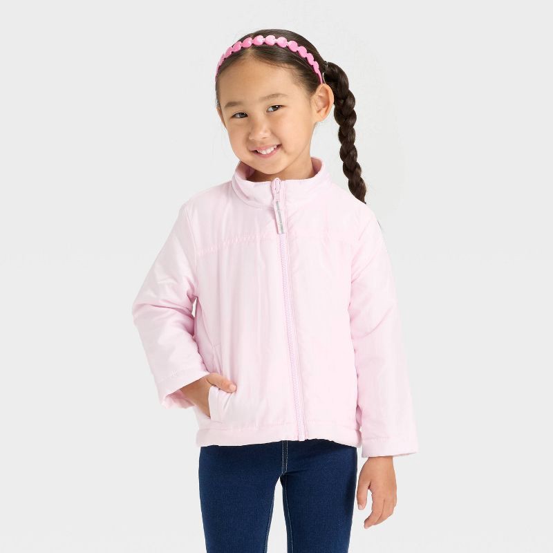 slide 3 of 4, Toddler Girls' Floral 3-in-1 Snowplay Jacket - Cat & Jack™ Pink 2T, 1 ct