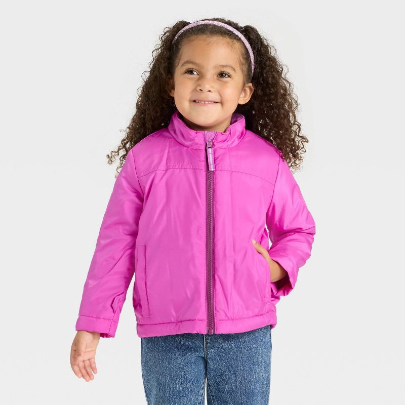 slide 4 of 4, Toddler Girls' Bow 3-in-1 Snowplay Jacket - Cat & Jack™ Berry Purple 12M, 1 ct