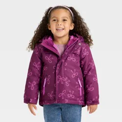 Toddler Girls' Bow 3-in-1 Snowplay Jacket - Cat & Jack™ Berry Purple 18M