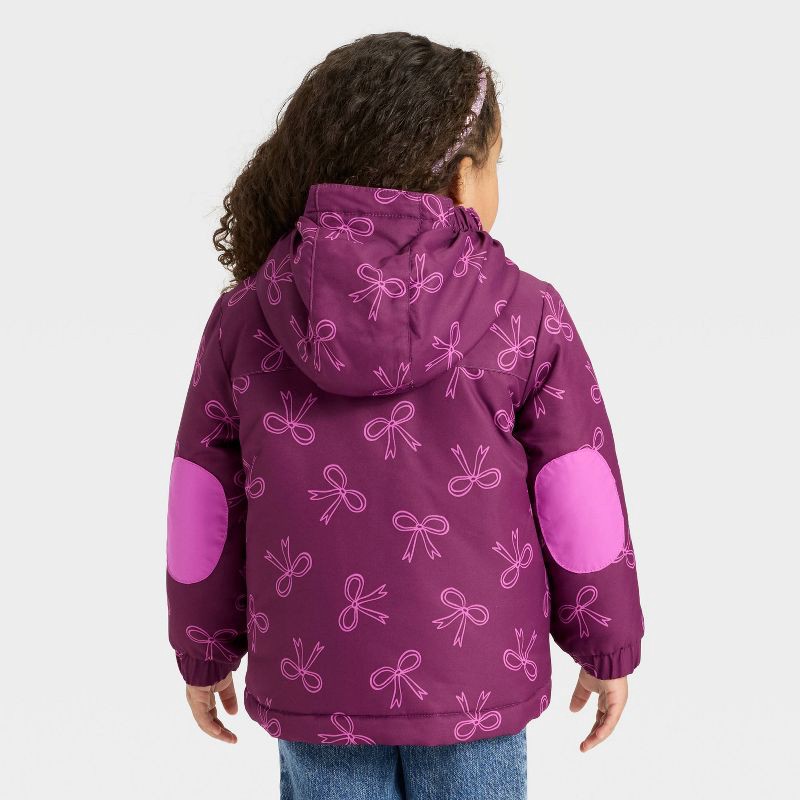 slide 2 of 4, Toddler Girls' Bow 3-in-1 Snowplay Jacket - Cat & Jack™ Berry Purple 4T, 1 ct