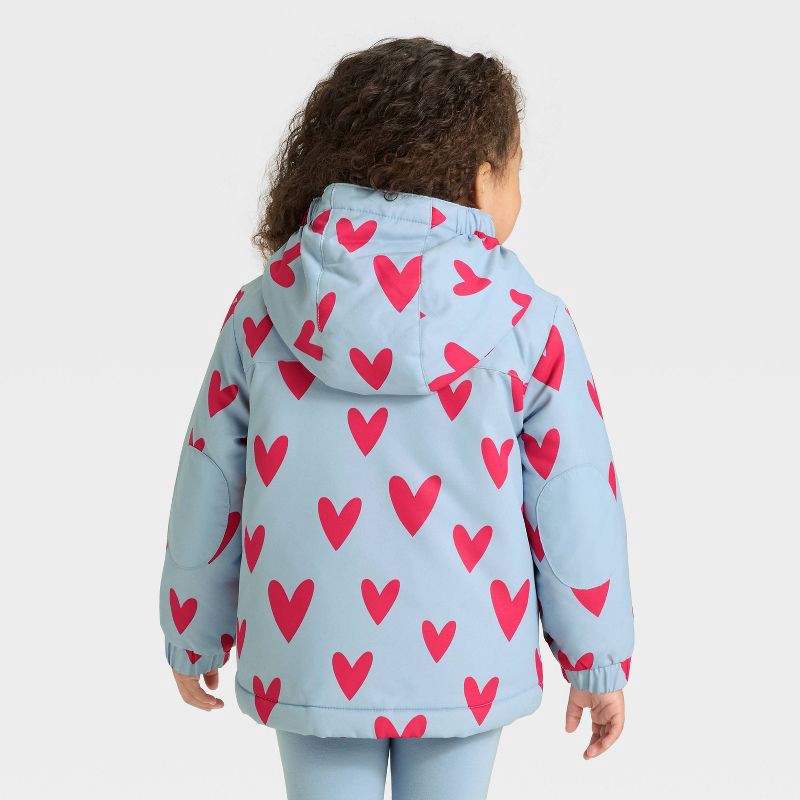 slide 4 of 4, Toddler Girls' Hearts 3-in-1 Snowplay Jacket - Cat & Jack™ Light Blue 2T, 1 ct
