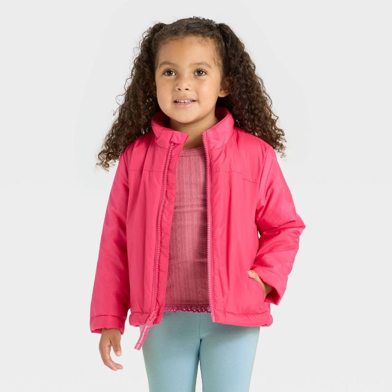 slide 2 of 4, Toddler Girls' Hearts 3-in-1 Snowplay Jacket - Cat & Jack™ Light Blue 4T, 1 ct