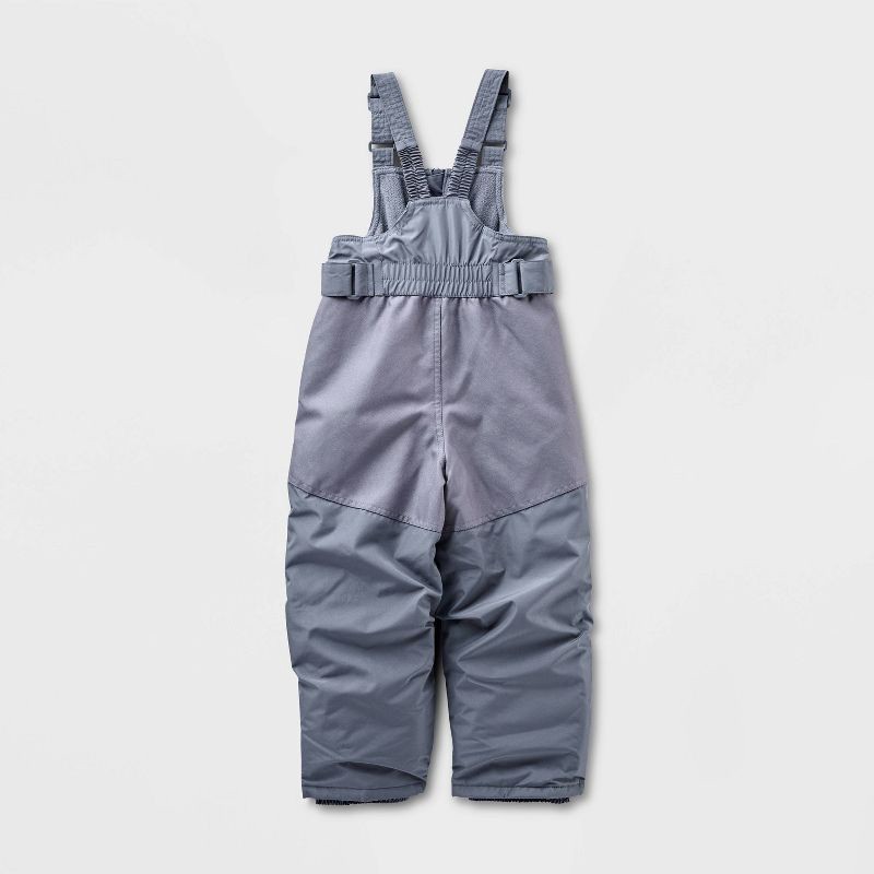 slide 2 of 4, Toddler Solid Snow Bib - Cat & Jack™ Gray 5T, 1 ct