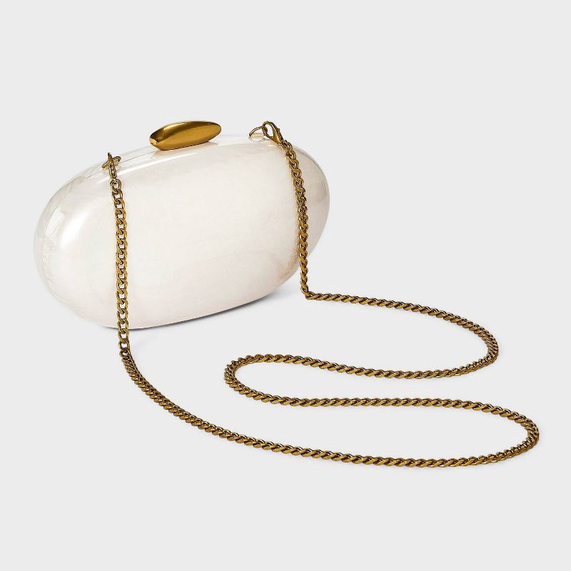 slide 3 of 5, Organic Minaudiere Clutch - A New Day™ Pearl, 1 ct