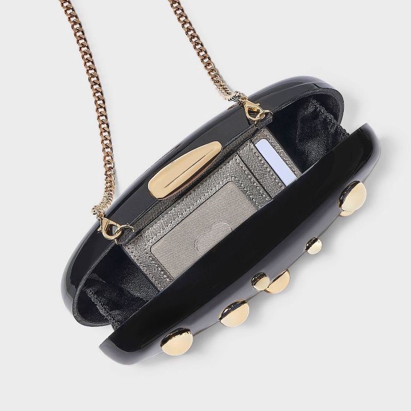 slide 4 of 5, Organic Minaudiere Clutch - A New Day™ Black/Gold, 1 ct