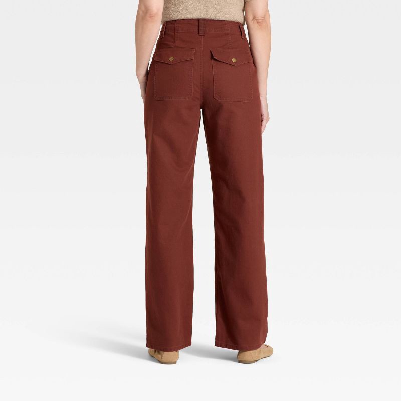 slide 2 of 3, Women's Mid-Rise Straight Leg Cargo Pants - Universal Thread™ Brown 4, 1 ct