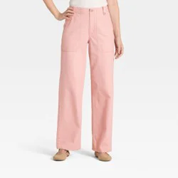 Women's Mid-Rise Straight Leg Cargo Pants - Universal Thread™ Pink 10