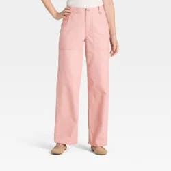 Women's Mid-Rise Straight Leg Cargo Pants - Universal Thread™ Pink 10