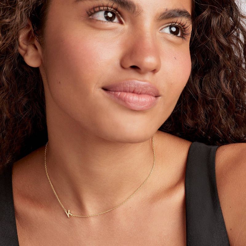 slide 4 of 4, Kendra Scott 14K Gold Over Brass Mini "K" Initial Pendant Necklace - Gold, 1 ct